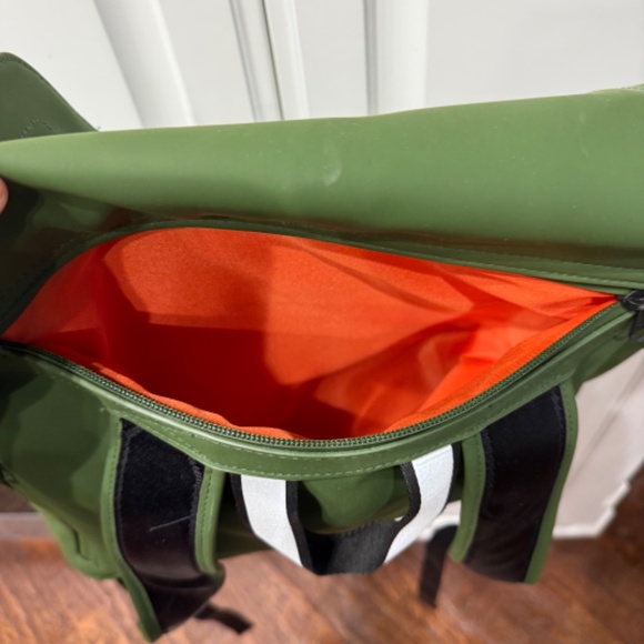 Green Hunter by Target Backpack with orange inside lining - Picture 5 of 8